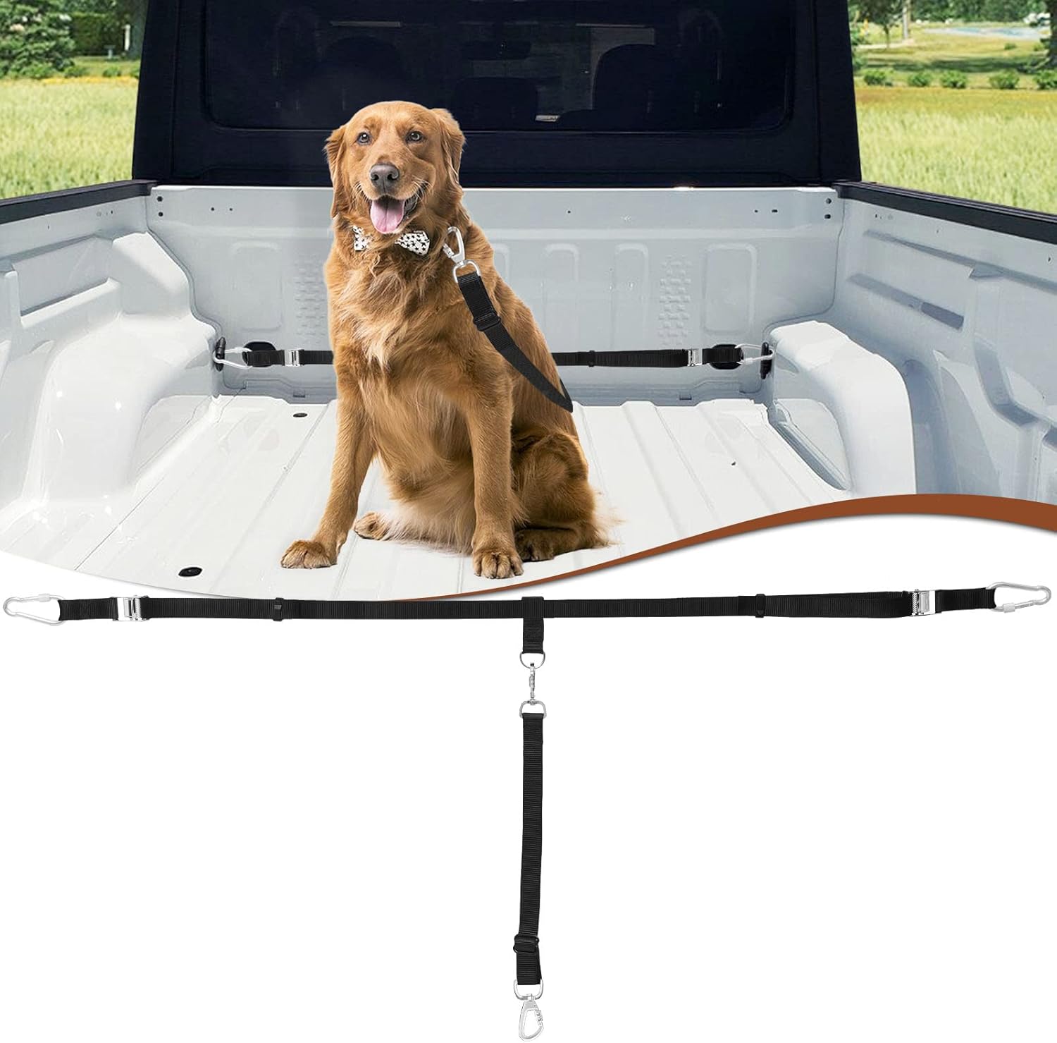 Buy Heavy Duty Dog Leash System - Truck Bed Barrier & Pick-Up Restraint ...
