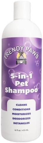 5-in-1 Dog Shampoo & Conditioner: Cleans, Conditions, moisturizes, deodorizes, detangles. 98.25% from Natural Sources. Eco-Friendly, Light Citrus Scent. 16 oz.