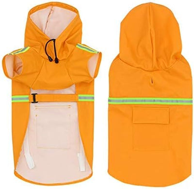 FEimaX Dog Raincoats Rain Poncho Coat Waterproof Rain Jacket with Hood for Medium and Large Dogs, Lightweight Hoodies Pet Windproof for Outdoor Walking