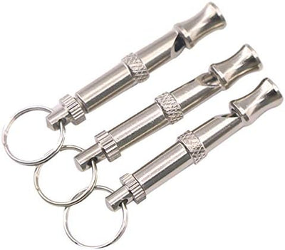 VizGiz 3 Pack Dog Whistle Training to Stop Barking to Make Dogs Come to You Ultrasonic Sound with Adjustable Frequencies Sit Down Recall Repel Silent Bark Control Tool