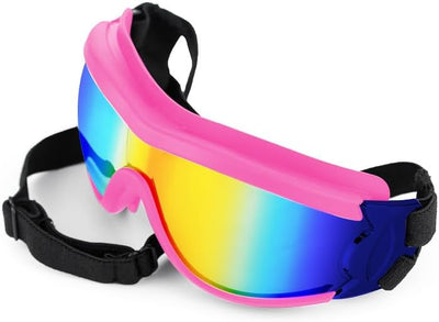 Gafas de sol para perros de razas grandes y medianas, gafas de sol para perros grandes, protección solar, resistentes al viento, impermeables, a prueba de polvo y antivaho con correa ajustable para