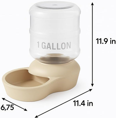Petmate Aspen Pet Aspen Pet Lebistro Cat and Dog Water Dispenser, Made in USA, 6.75"L x 11.4"W x 11.9"H, 1 Gallon
