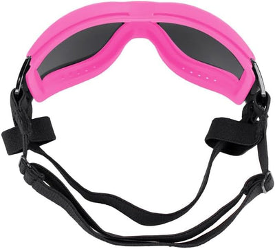 Pink Dog Sunglasses for Medium Large Breed, Dog Goggles with Sun Protection, Windproof, Waterproof, Dustproof, Adjustable Strap
