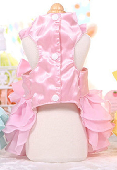 Fashion Sweet Puppy Dog Chiffon Princess Dress for EXTRAL Small and Small Dog Pink M