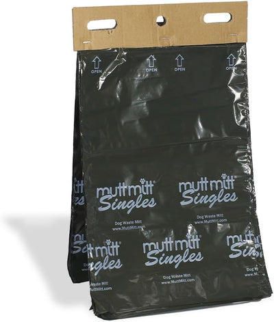 Mutt Mitt® Singles Dog Waste Header Bags multi-product listing - 1,000 Mutt Mitt® Singles Bags perfect for 2 Dog Waste Stations - Single-Ply, thick bag with a bottom gusset, for safer, easier pick-up