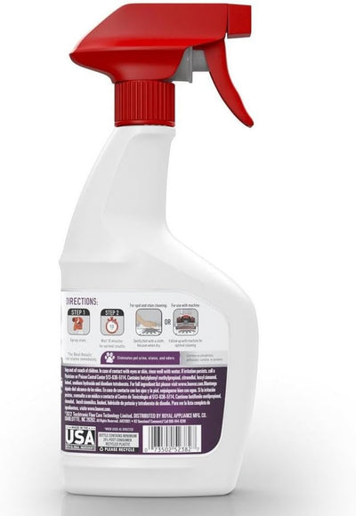 Hoover Pet Spot and Stain Remover, Pet Formula for Carpet and Upholstery, 22 fl oz Formula, White, AH31681