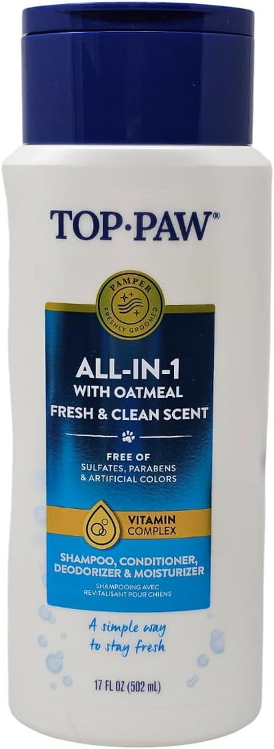 Top Paw All-in-1 Oatmeal Shampoo and Conditioner for Dogs, 17 Ounces