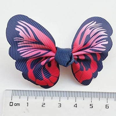Chenkou Craft Dog Hair Bow Accessory, 20pcs Assorted Color Butterfly Ribbon with Clip, Party Grooming