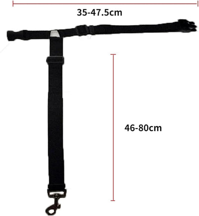 Cinturón de seguridad de automóvil para mascotas de color sólido dos en uno, correa de nailon, cinturón de seguridad ajustable para perros, collar de arnés para perros, accesorios para mascotas (talla