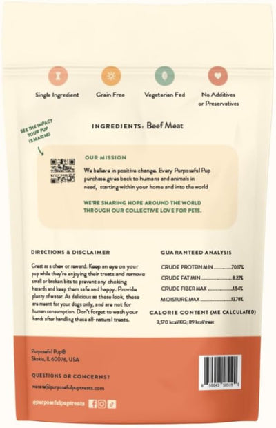 Beef Sausage Dog Treats, 10 Pack – All Natural, Single Ingredient, Grain-Free Chews for Dogs | Premium European Quality | High-Protein, Air-Dried, Healthy Snack