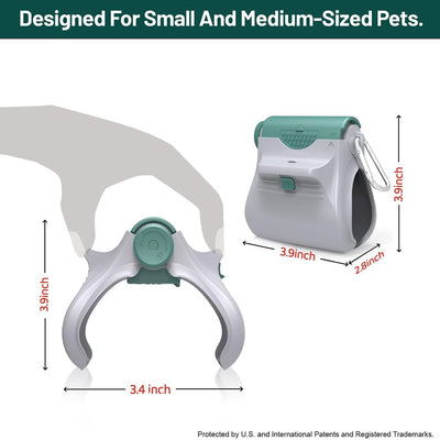 2 in 1 Pooper Scooper with Dog Poop Bag Holder, No Warm Poop Feeling Dog Walking Accessories for Small Dogs, Portable Dog Poop Scooper Use on Grass, Dirt or Gravel