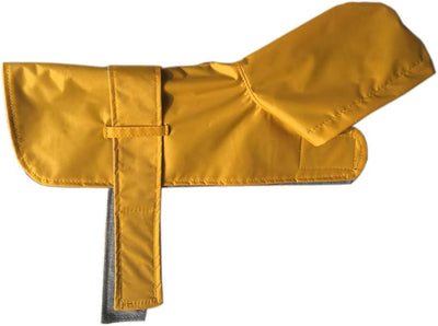 LeerKing Dog Raincoat Hooded Leash Hole 10 Sizes, Waterproof Double Layer Dog rain Coat Jacket with Lining for Small Medium and Large Dog,Yellow,S