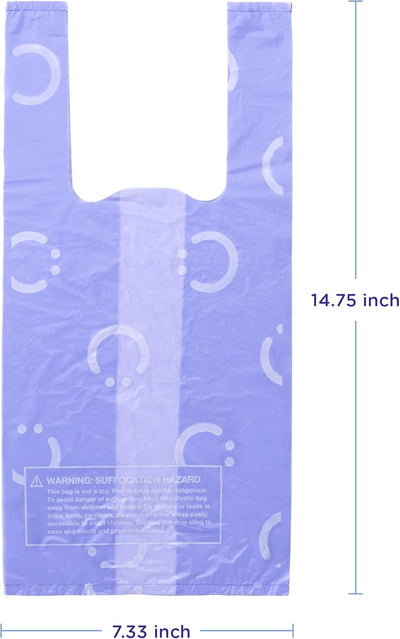 Ubbi Disposable Diaper Sacks, Lavender Scented, Easy-To-Tie Tabs, Diaper Disposal or Pet Waste Bags, 200 Count