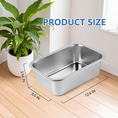 Stainless Steel Dog Water Bowl: 1.25 Gallons Metal Pet Water & Food Bowl No Spilling - High Capacity Dog Bowls for Medium, Larges, X-Large Dogs