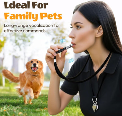 Dog Whistle to Make Dogs Come to You, 2 Pcs Professional Dog Training Whistles to Call Your Dogs, Adjustable Ultrasonic Silent that Only Dogs Can Hear, Pet Training Whistle with Lanyard for Recall (A)