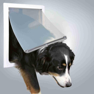 Trixie Pet Products 2-Way Locking Dog Door, Medium to X-Large Dogs, White