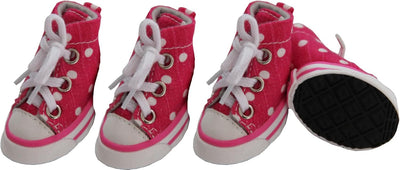 Pet Life Extreme-Skater Dog Shoes - Casual Canvas Year Round Pet Shoes with customizeable Laced Support - Set of 4 Shoes for Dogs