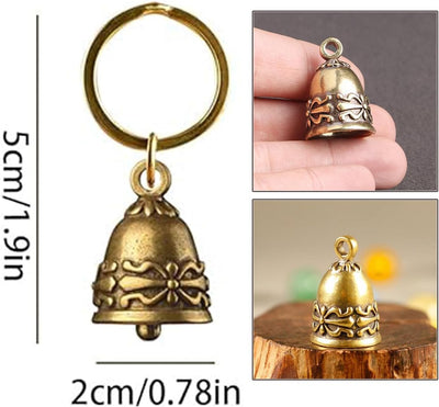 4 PCS Copper Collar Bells for Small Pets - Retro Craft Bells, 0.7 Inch, Not Bulk, DIY, Anti-Lost ID Tags
