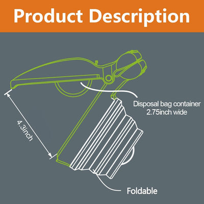 LUEXBOX Dog Pooper Scooper with 150PCS Waste Cleaner Bag, Dog Scooper Pooper for Large Dog, Dog Poop Scooper for Walking, Dog Waste Pick Up with Bag Dispenser, Dog Leash Clip and Pooper Scooper Bags