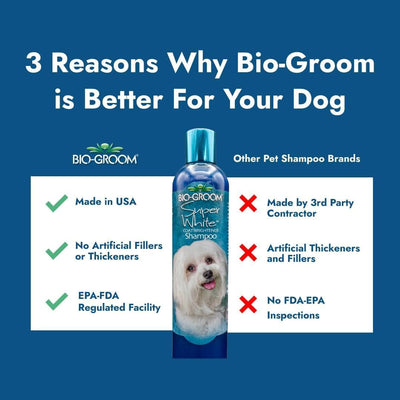 Bio-Groom Dog Shampoo and Conditioner Set - Whitening Shampoo for Dogs, Moisturizing Conditioner for Dry, Itchy, Sensitive Skin - Silk Creme Rinse & Brightening Shampoo, 12 Fl Oz Each (1 Set)