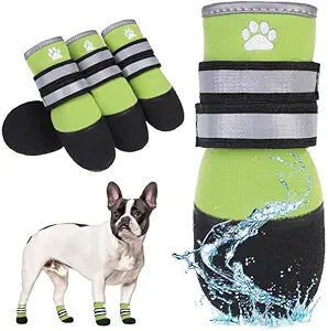 KOOLTAIL Dog Booties for Hot Pavement,Summer Dog Shoes for Small Medium Large Size Dogs, Waterproof Anti-Slip Dog Boots & Paw Protectors for Hardwood Floor,Indoor Outdoor Water Shoes,Pink