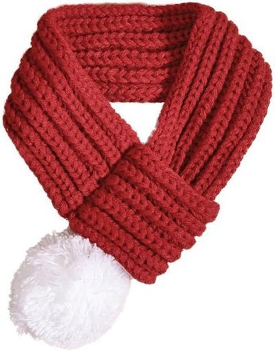 Christmas Scarf for Dog,Knitted Dog Christmas Scarf & Bandana,Pet Holiday Party Costume Accessories, Red