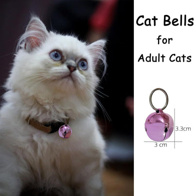 Large Dog Bells, Collar Loud Bells, Pet Tracker & Training, Handmade Metal(Pink)