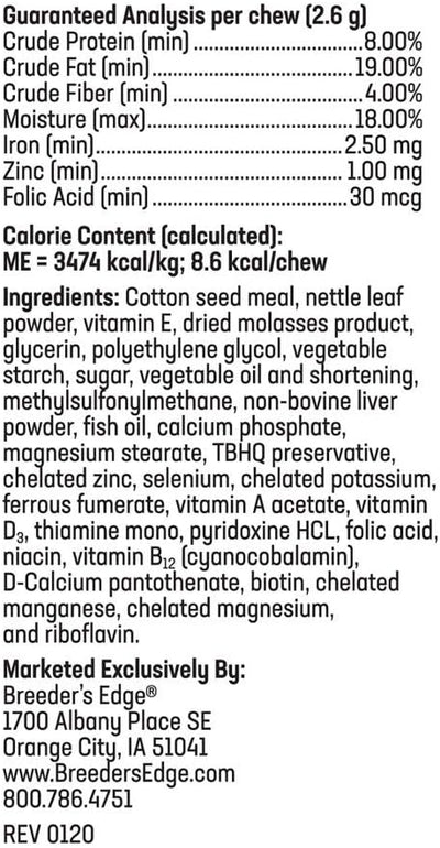 Revival Animal Health Breeder's Edge Oxy Mate- Prenatal Supplement- for Small Dogs & Cats- 60ct Soft Chews