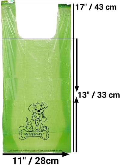 Mr. Peanut's XL Pooper Scooper Sized 13X11" Recycled Waste Poop Bags Made From Plants - 160 Count