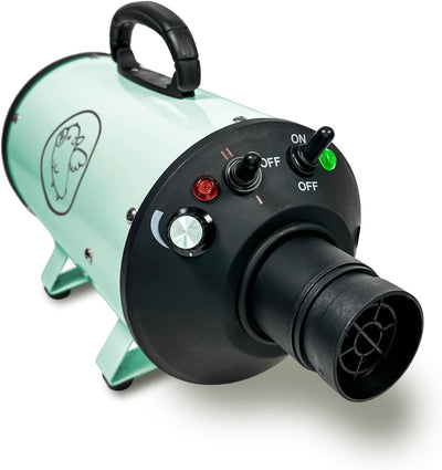Flying Pig High Velocity Dog Pet Grooming Dryer w/Heater (Flying One, Mint w/Grey Logo)