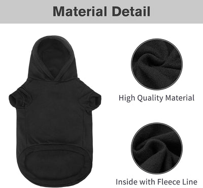 BINGPET Security Dog Hoodies Puppy Sweater Cold Weather Dog Coats Soft Brushed Fleece Pet Clothes Hooded Sweatshirt for Dog Cat X-Large (Chest Girth 34")