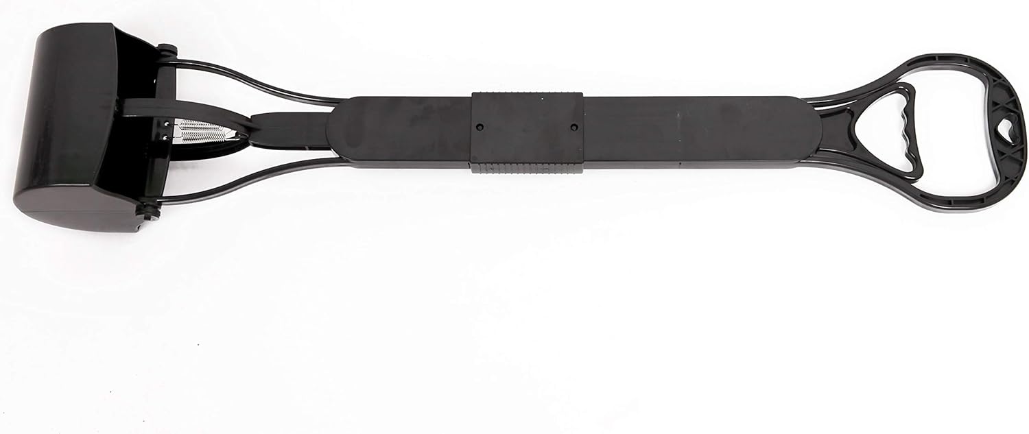 Mr. Peanut's 32" Tall Profile Pooper Scooper, Heavy Duty ABS Frame & Bin, Durable Double Spring Clamp, Lightweight Design, Simple One Step Assembly