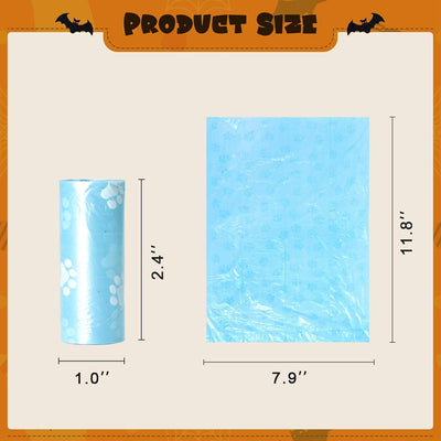 Poop Bags for Dogs 200 Counts Dog Waste Bag Leak-Proof Durable Paw Prints Pet Trash Rolls Disposable Tear-Resistant Puppy Supplies Litter Roll for Outdoor Walking 11.81" x 7.87"