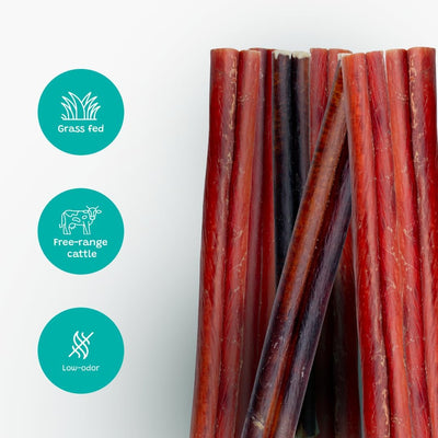 6-7" (10 Count) Bully Sticks for Dogs - Natural Single Ingredient Dog Treats for Small, Medium & Large Dogs - Long-Lasting Dog Chews - Promotes Dental Health - Premium Bully Sticks.