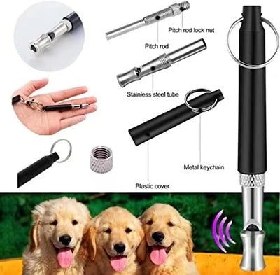 Dog Whistle - Stop Barking Neighbors Dog, Ultra-Wide Frequency Ultrasonic Silent Dog Whistle for Dog, 2 Pack Professional Recall Dog Training Whistles (Black)