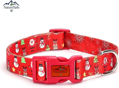 Christmas Dog Collar and Leash Set - Premium Adjustable Dog Collar for Small Medium Large and Extra Large Dogs (Extra Large)