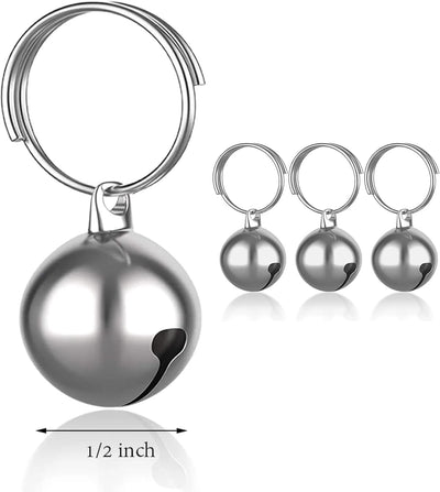 SKYPIA Paquete de 3 campanas para mascotas para collar de perro y gato, accesorios colgantes para mascotas, acero inoxidable, campanas de entrenamiento antipérdidas para collares de mascotas,