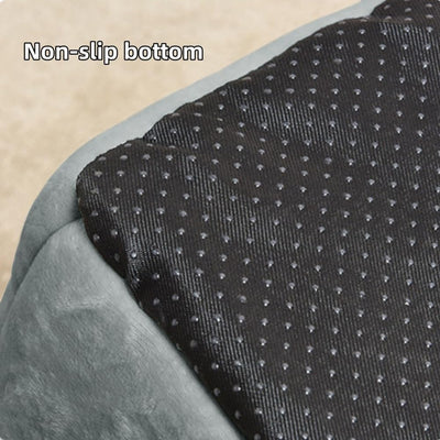 SEAHOME Foldable Dog House Kennel Bed Mat for Indoor Pets,Enclosed Warm Plush Sleeping Nest Bed with Removable Cushion,Covered Small Pet Condos Indoor Cat Hideaway (L, Grey)