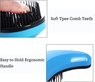 Small Dog Brush- Grooming Tool for Teddy, Yorkies, Maltese, Shih Tzu, Chihuahua - Puppy Hair Brush (Blue)