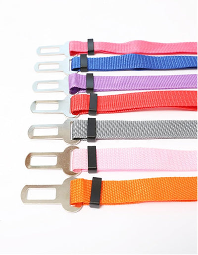 AISHANBAIHUODIAN Adjustable Pet Cat Dog Fit for Car Seat Belt Pet Seat Vehicle Dog Harness Lead Clip Safety Lever Traction Dog Collars Dogs Accessoires(Rose Pink)