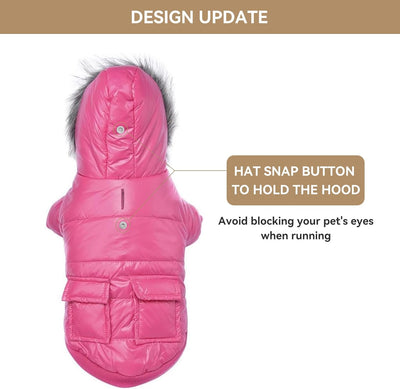 lesypet Dog Coats for Small Dogs, Dog Jacket Warm Dog Winter Coat Windproof Puffer Jacket for Small Dogs Puppy