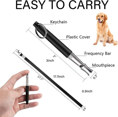 Dog Whistle, 2 Pack Professional Ultrasonic Dog Whistle to Stop Barking for Neighbors Dog, Ultrasonic Recall Dog Training Whistles, Silent Dog Whistle to Stop Barking Training Control Tools, Lanyard