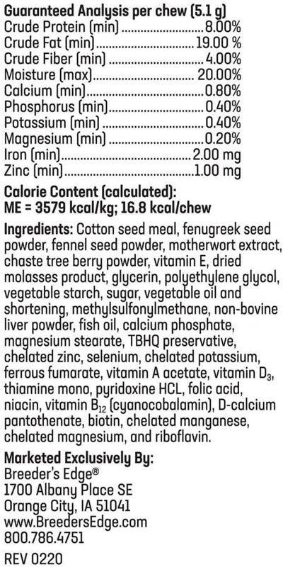 Revival Animal Health Breeder's Edge Oxy Momma- Nursing & Recovery Supplement- for Medium & Large Dogs- 40ct Soft Chews