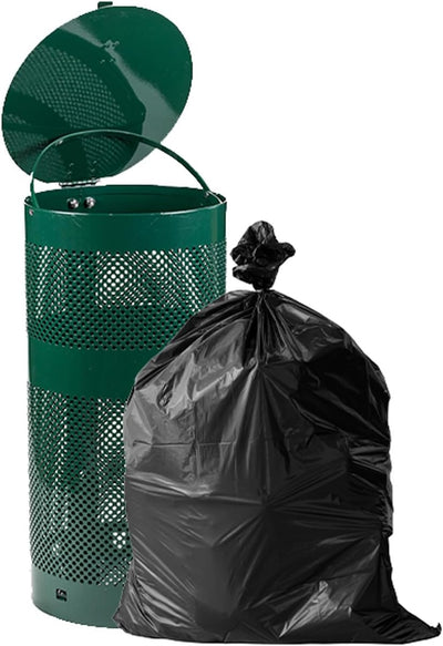 Commercial Grade Dog Waste Station Can Liners -1 Roll of 50 bags - Standard Size 26" W x 33" L (10-13 gallons) - Heavy Duty, Thicker than competitors bags (1.1 mil) (50 Liners, Black)