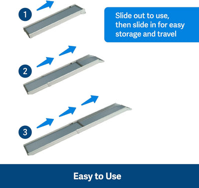 PetSafe Happy Ride Telescoping Dog Ramp, Portable Pet Ramp for Cars, Trucks & SUVs with Adjustable Sizing