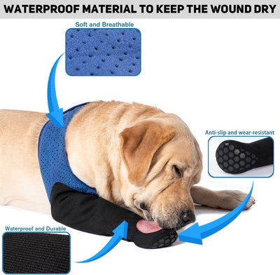 COODEO Dog Socks to Prevent Licking Paws, Dog Healing Boots & Paw Protectors with Non-Slip Bottoms to Protect Wounds, Waterproof Sleeve Dog Shoes for Licking (L_Right)