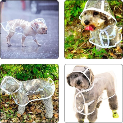Pet Dog Raincoat,Waterproof Jacket, Dog Rain Poncho Portable Raining Coat Breathable Lightweight Breathable Lightweight Suitable for Neck 42 cm, Length 41cmChest 60cm