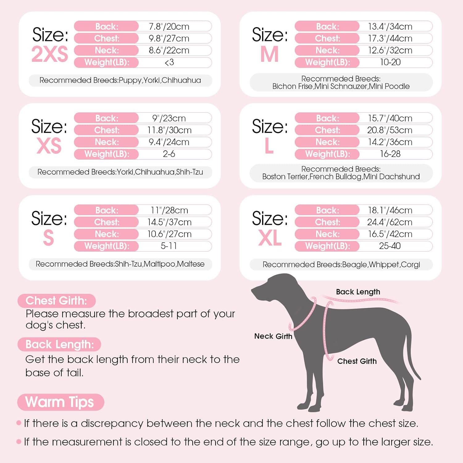 Dog Sweater Dress Plaid Knitwear for Small Medium Dogs Warm Puppy Pet Turtleneck Stretch Pullover Cute Fall Winter Vest Clothes with Leash Hole for Christmas (Pink, M)