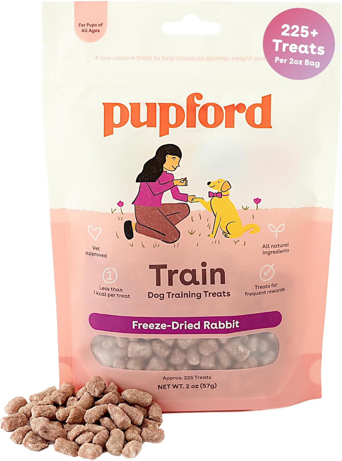 Pupford Freeze Dried Training Treats for Dogs & Puppies, 475+ Three Ingredient Bites (Beef Liver, 4 oz)