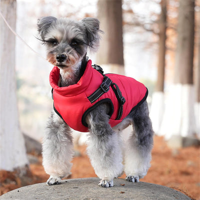 Furry King Dog Winter Coat, Furry King 3 in 1 Winter Jacket, Furry King Dog Coat, Waterproof Windproof Snow Jacket with Zipper, for Small Medium Large Dogs (Red,X-Large)